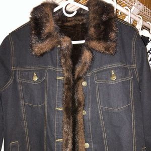 womens medium dennis basso jean coat